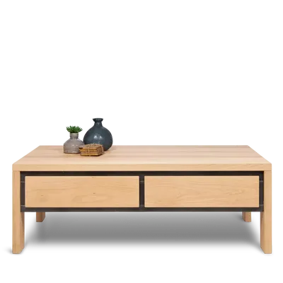 Salontafel (125x70cm - met laden) Tahoma - Nature White