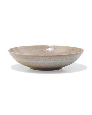 HEMA Diep Bord Ø21.2cm Monaco Reactief Glazuur Lichtbruin (lichtbruin)