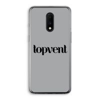 Topvent Grijs Zwart: OnePlus 7 Transparant Hoesje