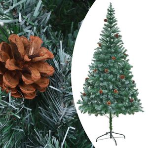 The Living Store Kunstkerstboom - 210 cm - LED-verlichting - Glanzend roségoud - mat roségoud en glitter roségoud -