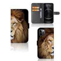 Apple iPhone 12 Pro Max | Telefoonhoesje | Met pasjeshouder | Leeuw