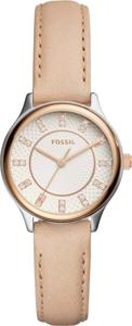 Horlogeband Fossil BQ1576 Leder Beige 14mm