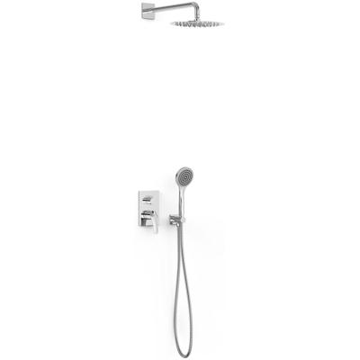 Regendouche set Tres Base Plus | Inbouw | Mengkraan | 3-weg | Rechthoek | Chroom
