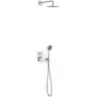 Regendouche set Tres Base Plus | Inbouw | Mengkraan | 3-weg | Rechthoek | Chroom