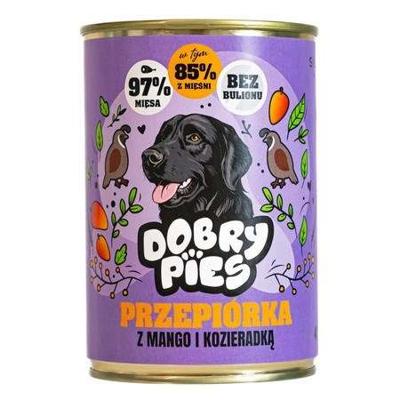 DOBRY PIES Quail with mango and fenugreek - natvoer voor honden - 400g