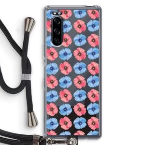 Klaproosjes: Sony Xperia 5 Transparant Hoesje met koord