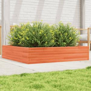 VidaXL Plantenbak 110x110x23 cm massief grenenhout wasbruin