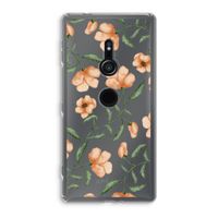 Peachy flowers: Sony Xperia XZ2 Transparant Hoesje