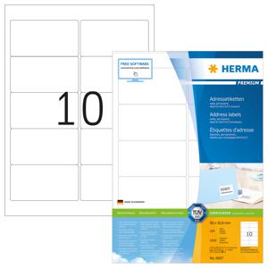Etiket HERMA 4667 96x50.8mm premium wit 1000stuks
