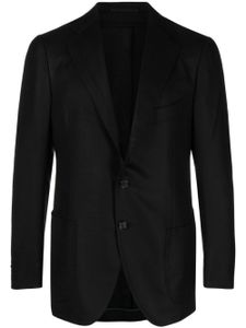 Cesare Attolini blazer en cachemire à simple boutonnage - Noir