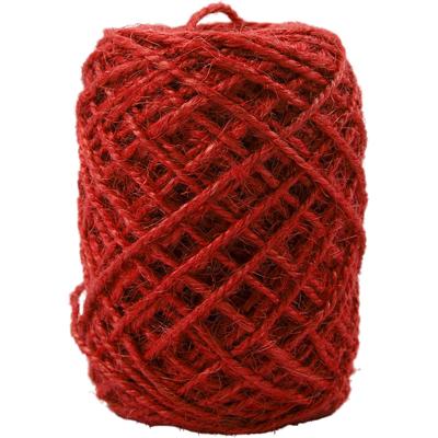 Creativ Company Natuurlijk hennep, dikte 1-2 mm, rood, 150 m/ 1 rol