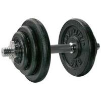 Tunturi Dumbbellset | Halterset | Totaal 20 kg | 1 stang | Zwart