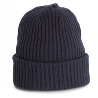 Heren/Dames gebreide Zeemans Wintermuts navy blauw - thumbnail