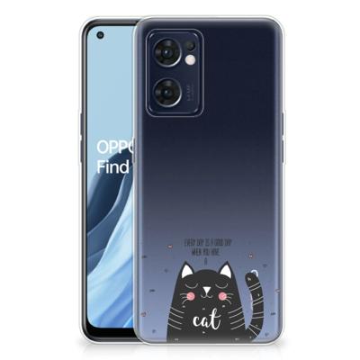 OPPO Reno 7 5G | Find X5 Lite Telefoonhoesje met Naam Cat Good Day OPPO Reno 7 5G | Find X5 Lite Telefoonhoesje met Naam Cat Good Day