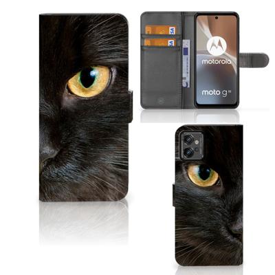 Motorola Moto G32 | Telefoonhoesje | Met pasjeshouder | Zwarte Kat