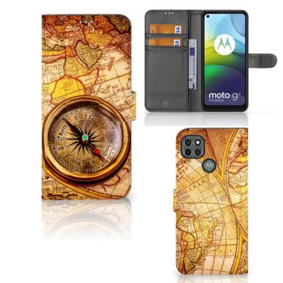Motorola Moto G9 Power | Flip Cover | Kompas | Portemonnee hoesje