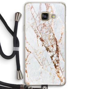 Goud marmer: Samsung Galaxy A3 (2016) Transparant Hoesje met koord