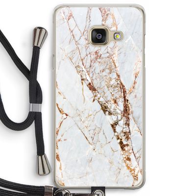 Goud marmer: Samsung Galaxy A3 (2016) Transparant Hoesje met koord