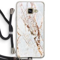 Goud marmer: Samsung Galaxy A3 (2016) Transparant Hoesje met koord