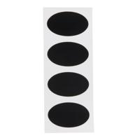 Krijtbord stickers - 8x - ovaal - 8 cm - Voorraad potten stickers