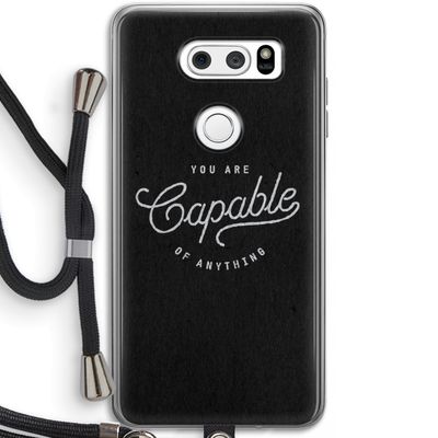 Capable: LG V30 Transparant Hoesje met koord