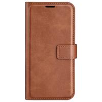 Casecentive Leren Wallet case met sluiting iPhone 16 bruin