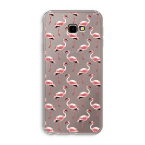 Flamingoprint groen: Samsung Galaxy J4 Plus Transparant Hoesje