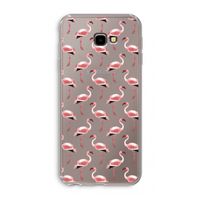 Flamingoprint groen: Samsung Galaxy J4 Plus Transparant Hoesje Flamingoprint groen: Samsung Galaxy J4 Plus Transparant Hoesje