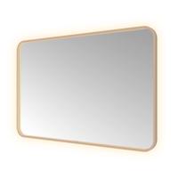 Spiegel Hotbath &MORE 80x120 cm LED-Verlichting Spiegelverwarming Rechthoek Afgerond Geborsteld Koper PVD