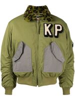 Kenzo veste bomber à logo brodé - Vert - thumbnail