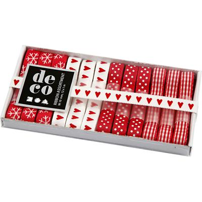 Creativ Company Lint collectie, b: 10 mm, diverse kleuren, 12x1 m/ 1 doos