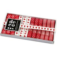 Creativ Company Lint collectie, b: 10 mm, diverse kleuren, 12x1 m/ 1 doos