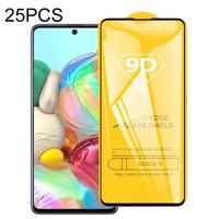 Voor Galaxy A71 25 PCS 9D Full Glue Full Screen Tempered Glass Film