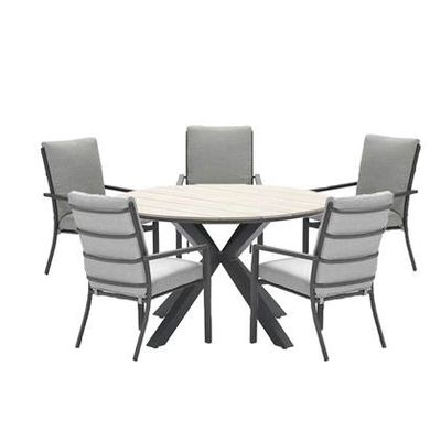 Garden Impressions Senja tuinset 6delig donker grijs - Tulli tuintafel Garden Impressions Senja tuinset 6delig donker grijs - Tulli tuintafel