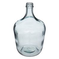 Atmosphera bloemenvaas Olijfolie Fles model - blauw transparant - glas - H30 x D18 cm