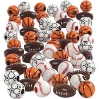 Creativ Company Sport kralen, afm 11-15 mm, gatgrootte 3-4 mm, ca. 220 stuk, diverse kleuren, 270 gr/ 1 doos