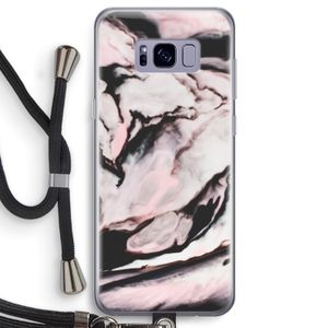 Roze stroom: Samsung Galaxy S8 Transparant Hoesje met koord