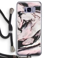 Roze stroom: Samsung Galaxy S8 Transparant Hoesje met koord
