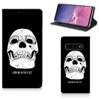Mobiel BookCase Samsung Galaxy S10 Skull Eyes