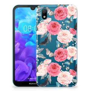 Huawei Y5 (2019) TPU Case Butterfly Roses