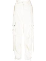 MSGM pantalon en velours à poches cargo - Blanc