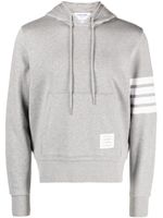 Thom Browne Hector-embroidered loopback hoodie - Gris