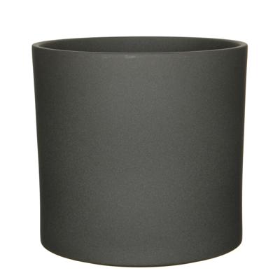 Mica Decorations Bloempot - donkergrijs - keramiek - 32 x 31 cm - plantenpot