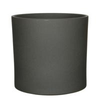 Mica Decorations Bloempot - donkergrijs - keramiek - 32 x 31 cm - plantenpot