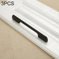 3 STKS 2049-256 lade kast deur aluminiumlegering handvat rechte deur handvat (zwart)