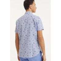 New Zealand Auckland regular fit overhemd Scott Pond met paisleyprint lichtblauw - thumbnail