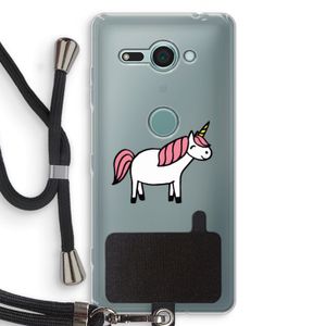 Eenhoorn: Sony Xperia XZ2 Compact Transparant Hoesje met koord