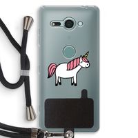 Eenhoorn: Sony Xperia XZ2 Compact Transparant Hoesje met koord