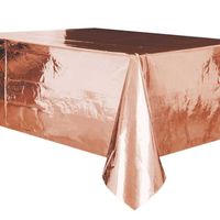 Rose gouden tafelkleed/tafellaken 137 x 274 cm folie - thumbnail
