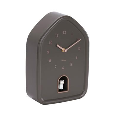 Karlsson Wandklok Modern Kitty - Earth Brown